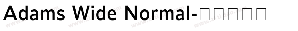 Adams Wide Normal字体转换